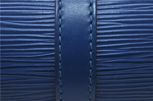 Authentic Louis Vuitton Epi Soufflot Hand Bag Blue M52225 LV 6321D