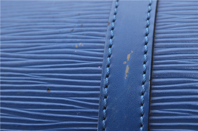 Authentic Louis Vuitton Epi Soufflot Hand Bag Blue M52225 LV 6321D