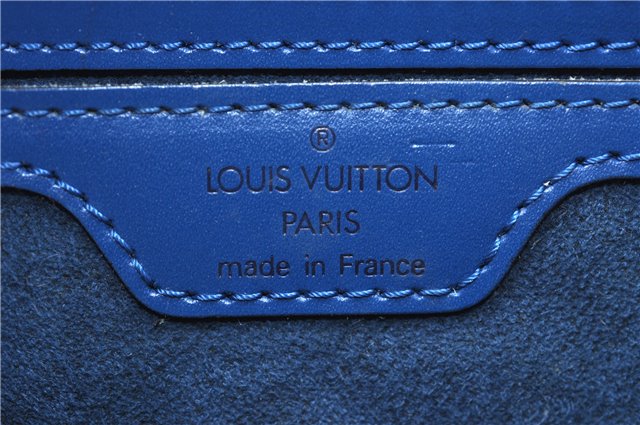 Authentic Louis Vuitton Epi Soufflot Hand Bag Blue M52225 LV 6321D