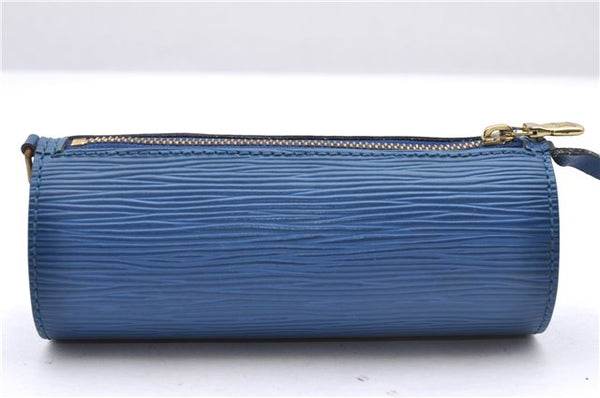 Authentic Louis Vuitton Epi Soufflot Hand Bag Blue M52225 LV 6321D