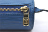 Authentic Louis Vuitton Epi Soufflot Hand Bag Blue M52225 LV 6321D
