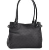 Authentic GUCCI Horsebit Shoulder Tote Bag GG Canvas Leather 101971 Black 6321I