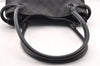 Authentic GUCCI Horsebit Shoulder Tote Bag GG Canvas Leather 101971 Black 6321I