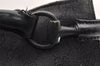 Authentic GUCCI Horsebit Shoulder Tote Bag GG Canvas Leather 101971 Black 6321I