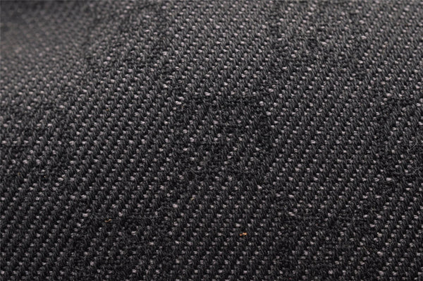 Authentic GUCCI Horsebit Shoulder Tote Bag GG Canvas Leather 101971 Black 6321I