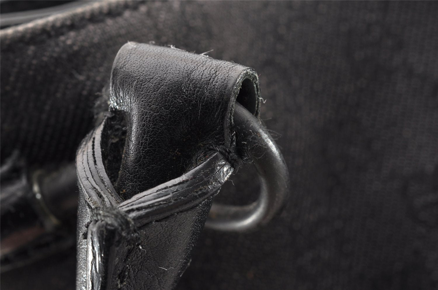 Authentic GUCCI Horsebit Shoulder Tote Bag GG Canvas Leather 101971 Black 6321I