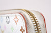 Authentic Louis Vuitton Monogram Multicolor Zippy Wallet White M60241 Pink 6322I