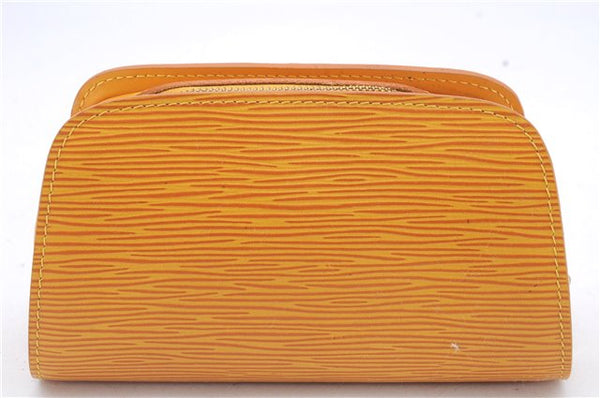 Authentic Louis Vuitton Epi Dauphine Cosmetic Pouch Yellow M48449 LV 6324D