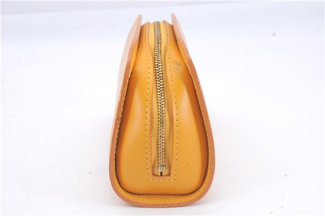 Authentic Louis Vuitton Epi Dauphine Cosmetic Pouch Yellow M48449 LV 6324D