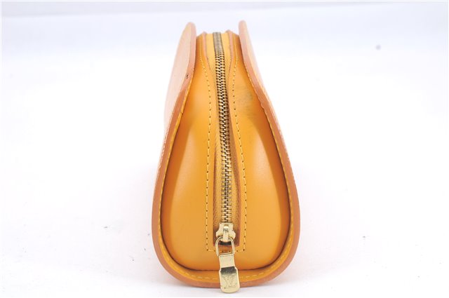 Authentic Louis Vuitton Epi Dauphine Cosmetic Pouch Yellow M48449 LV 6324D