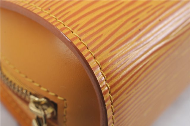 Authentic Louis Vuitton Epi Dauphine Cosmetic Pouch Yellow M48449 LV 6324D