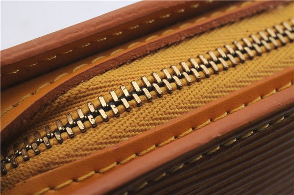 Authentic Louis Vuitton Epi Dauphine Cosmetic Pouch Yellow M48449 LV 6324D