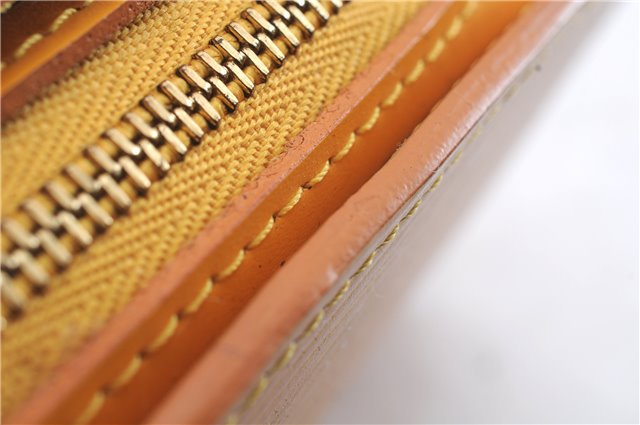 Authentic Louis Vuitton Epi Dauphine Cosmetic Pouch Yellow M48449 LV 6324D