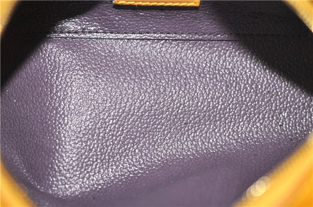 Authentic Louis Vuitton Epi Dauphine Cosmetic Pouch Yellow M48449 LV 6324D