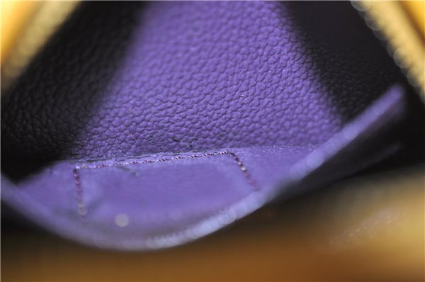 Authentic Louis Vuitton Epi Dauphine Cosmetic Pouch Yellow M48449 LV 6324D