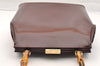 Authentic GUCCI Bamboo Hand Shoulder Bag Purse Enamel Bordeaux Red Junk 6324I