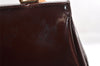 Authentic GUCCI Bamboo Hand Shoulder Bag Purse Enamel Bordeaux Red Junk 6324I