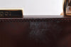 Authentic GUCCI Bamboo Hand Shoulder Bag Purse Enamel Bordeaux Red Junk 6324I