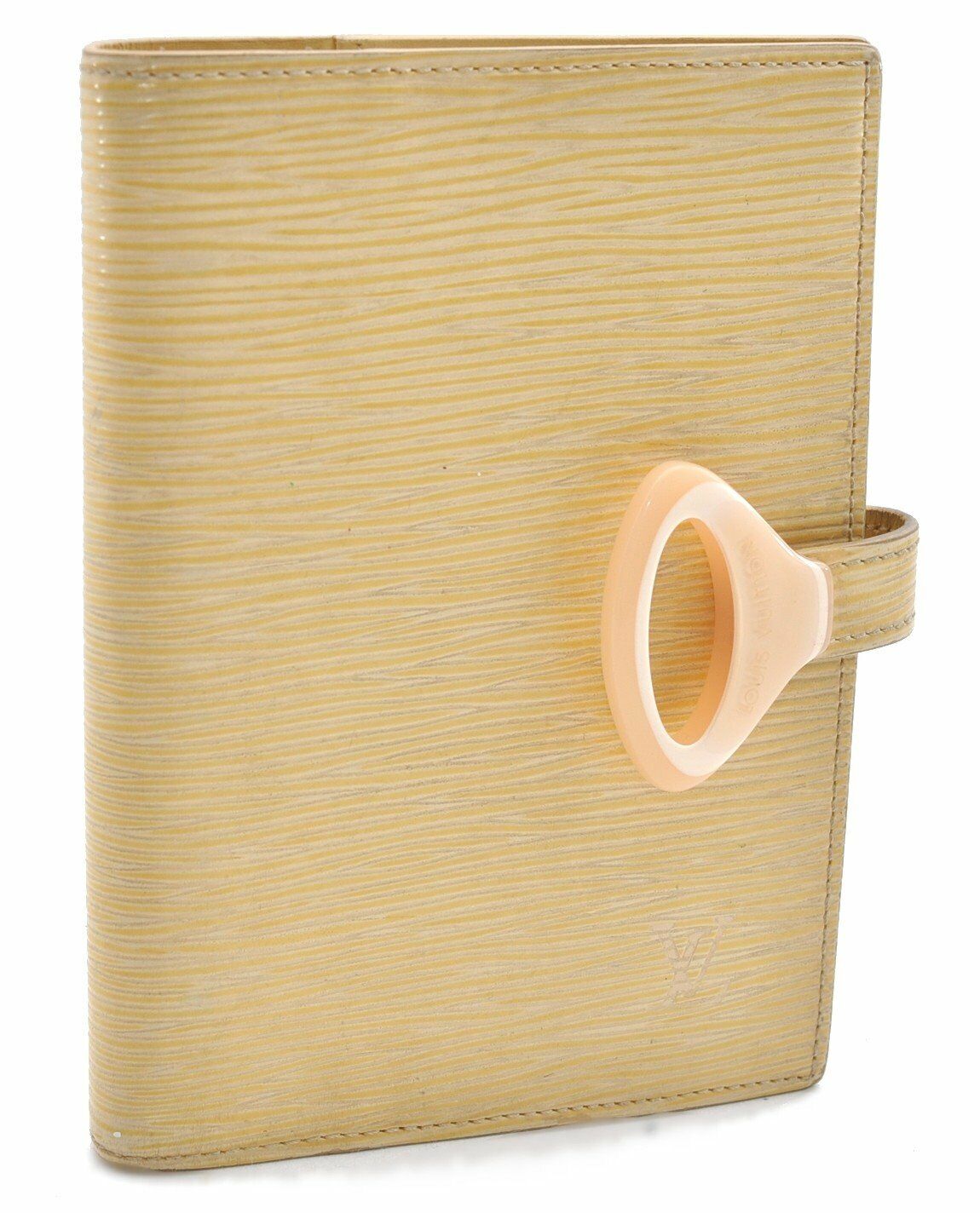 Authentic LOUIS VUITTON Epi Z Agenda PM Notebook Cover Yellow R2009A LV 6325A