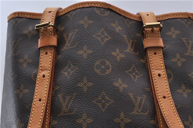 Authentic LOUIS VUITTON Monogram Bucket GM Shoulder Bag M42236 LV 6325C