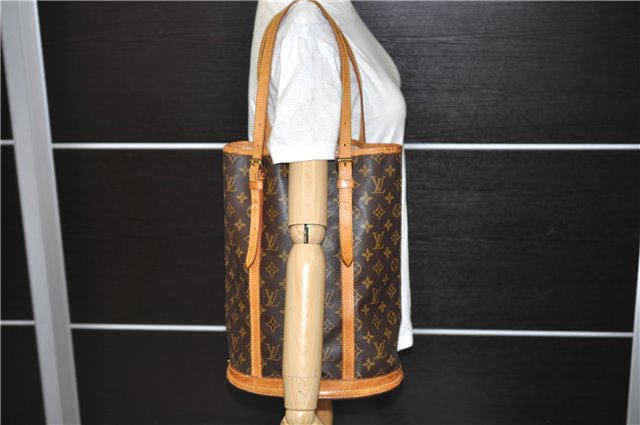 Authentic LOUIS VUITTON Monogram Bucket GM Shoulder Bag M42236 LV 6325C