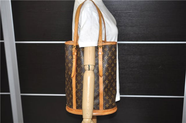 Authentic LOUIS VUITTON Monogram Bucket GM Shoulder Bag M42236 LV 6325C