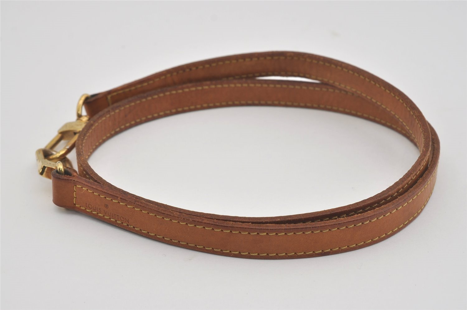 Authentic Louis Vuitton Leather Shoulder Strap Beige 39.2