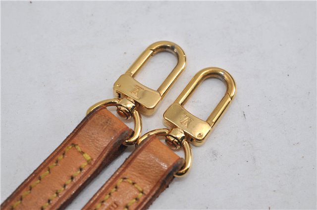 Authentic Louis Vuitton Leather Shoulder Strap Beige 46.9