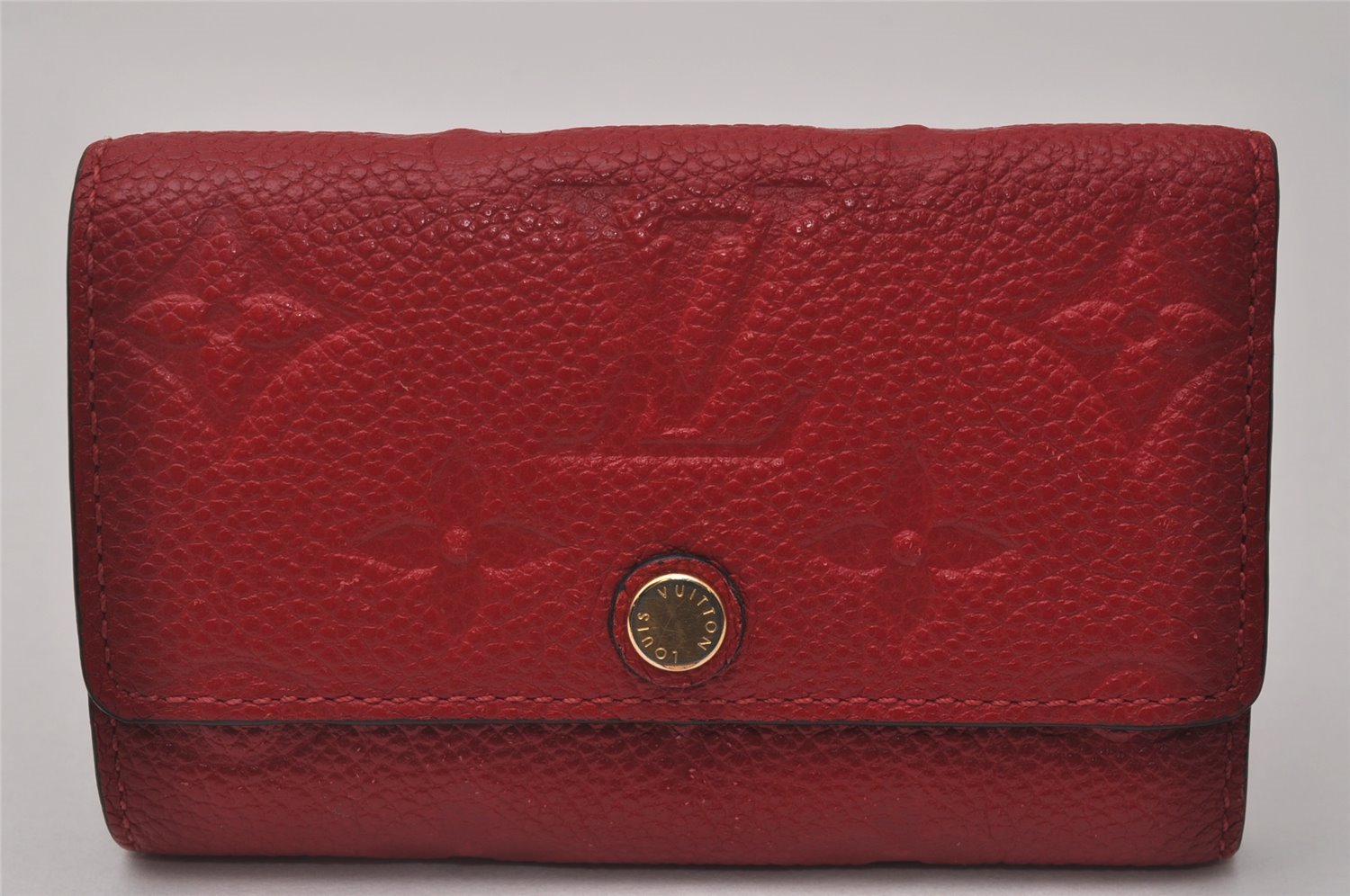 Auth Louis Vuitton Monogram Empreinte Multicles 6 Key Case Red M63708 Box 6331I