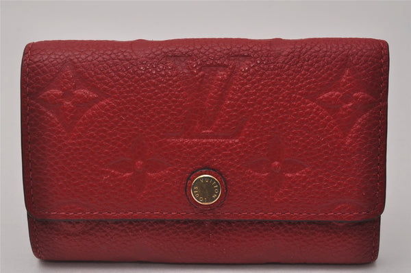Auth Louis Vuitton Monogram Empreinte Multicles 6 Key Case Red M63708 Box 6331I