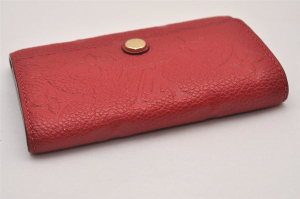 Auth Louis Vuitton Monogram Empreinte Multicles 6 Key Case Red M63708 Box 6331I