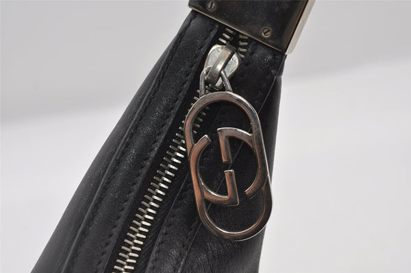 Authentic GUCCI Vintage Shoulder Hand Bag Purse Leather 0013812 Black 6333I