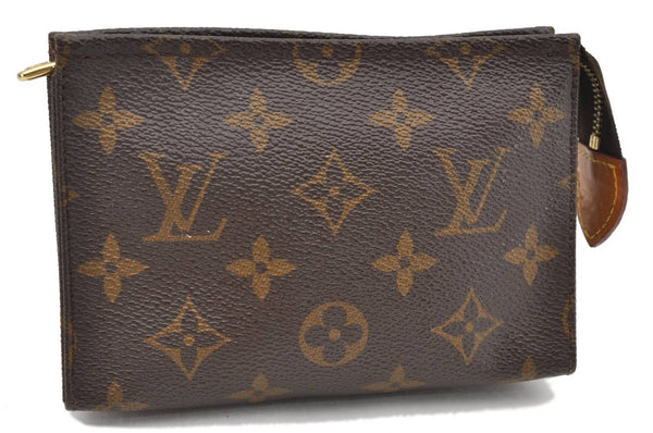 Auth LOUIS VUITTON Monogram Poche Toilette 15 Cosmetics Pouch M47546 LV 6335C