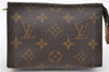 Auth LOUIS VUITTON Monogram Poche Toilette 15 Cosmetics Pouch M47546 LV 6335C