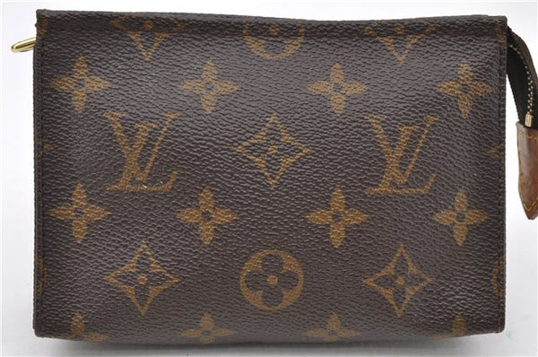 Auth LOUIS VUITTON Monogram Poche Toilette 15 Cosmetics Pouch M47546 LV 6335C