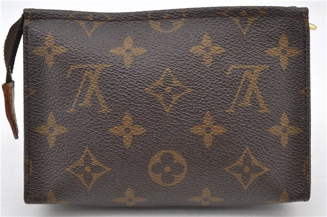 Auth LOUIS VUITTON Monogram Poche Toilette 15 Cosmetics Pouch M47546 LV 6335C