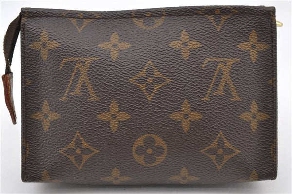 Auth LOUIS VUITTON Monogram Poche Toilette 15 Cosmetics Pouch M47546 LV 6335C
