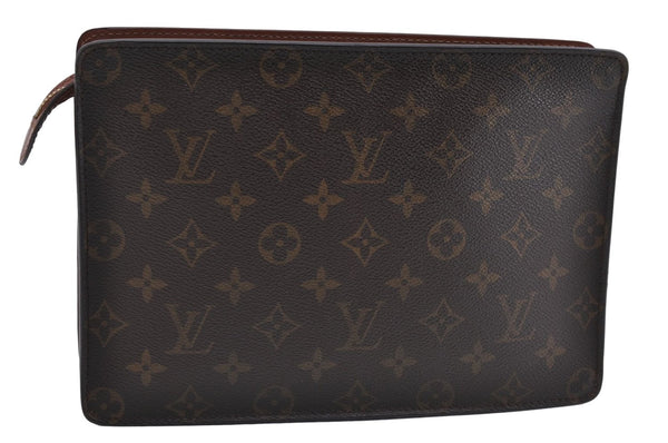 Authentic Louis Vuitton Monogram Pochette Homme Clutch Hand Bag M51795 LV 6337D