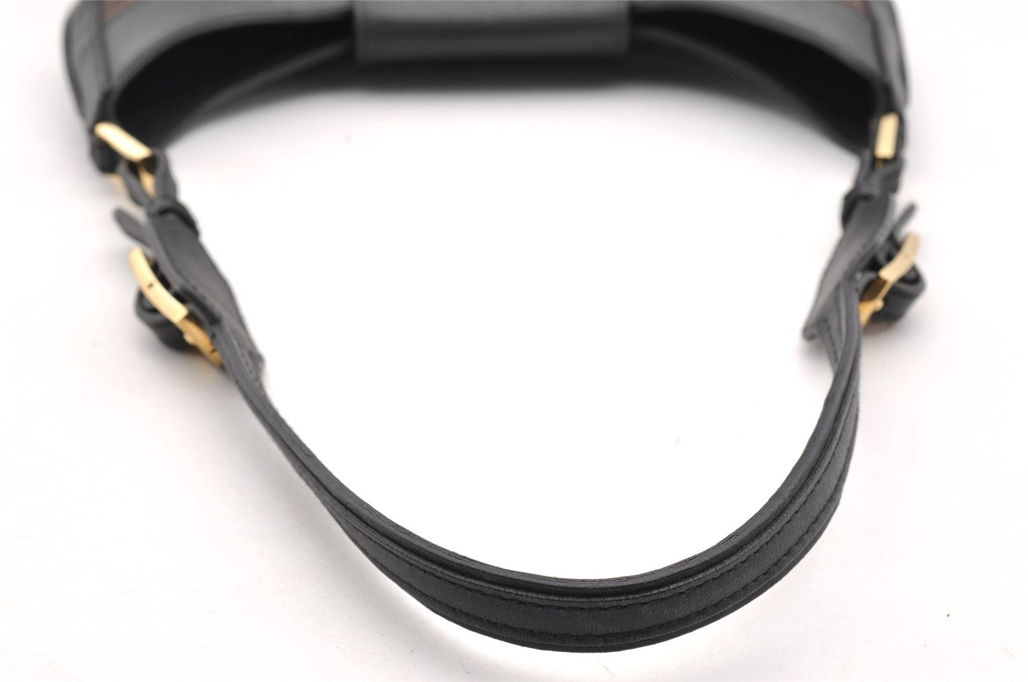 Authentic GUCCI Vintage Shoulder Bag Purse Canvas Leather 0014129 Brown 6337I