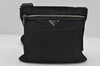 Authentic PRADA Nylon Tessuto Leather Shoulder Cross Body Bag Purse Black 6339I