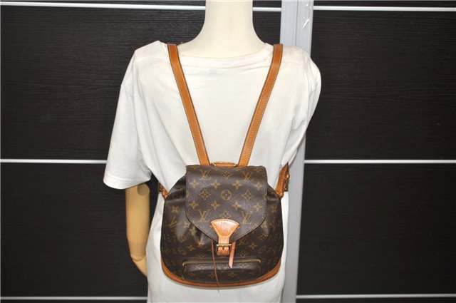 Authentic LOUIS VUITTON Monogram Montsouris MM Backpack M51136 LV 6341C