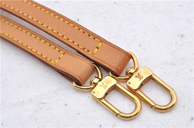 Authentic Louis Vuitton Leather Shoulder Strap Beige 44.5