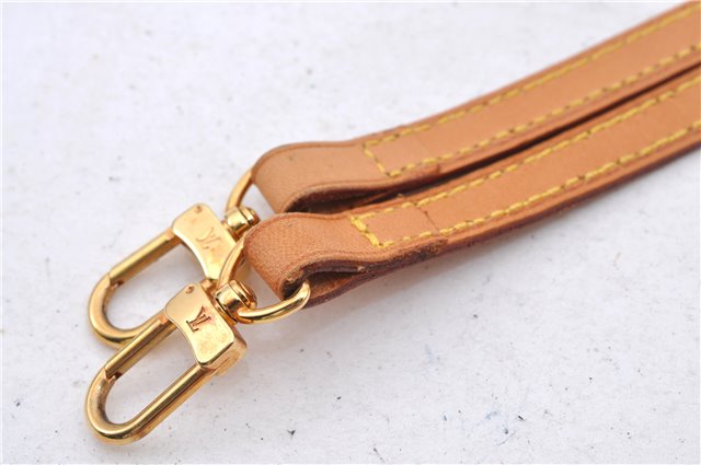 Authentic Louis Vuitton Leather Shoulder Strap Beige 44.5