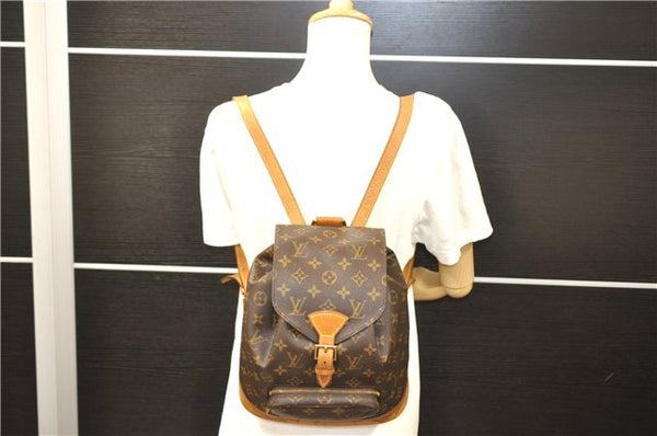 Authentic LOUIS VUITTON Monogram Montsouris MM Backpack M51136 LV 6342C