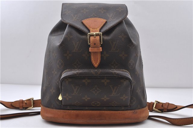 Authentic LOUIS VUITTON Monogram Montsouris MM Backpack M51136 LV 6343C