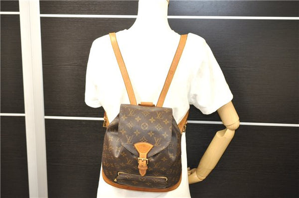 Authentic LOUIS VUITTON Monogram Montsouris MM Backpack M51136 LV 6343C