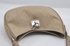 Authentic Christian Dior Trotter Shoulder Hand Bag Nylon Leather Beige CD 6343I