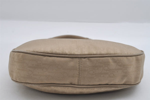 Authentic Christian Dior Trotter Shoulder Hand Bag Nylon Leather Beige CD 6343I