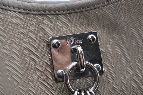 Authentic Christian Dior Trotter Shoulder Hand Bag Nylon Leather Beige CD 6343I