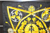 Authentic HERMES Carre 90 Scarf "PRINCES DU SOLEIL LEVANT" Silk Black PB 6344D